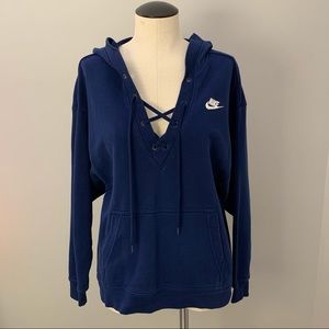 Nike lace-up hoodie